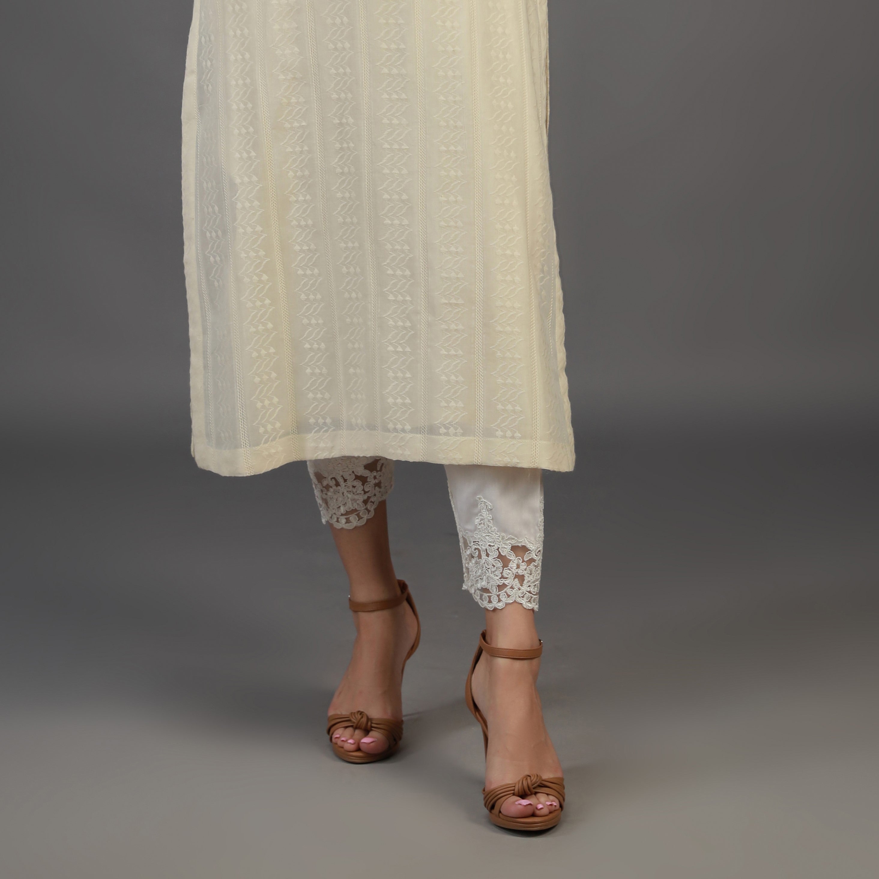 Ivory lace shalwar