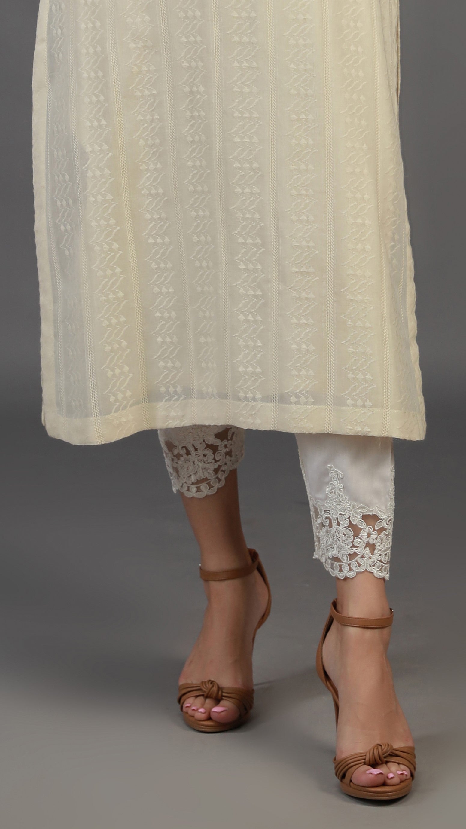 Ivory lace shalwar